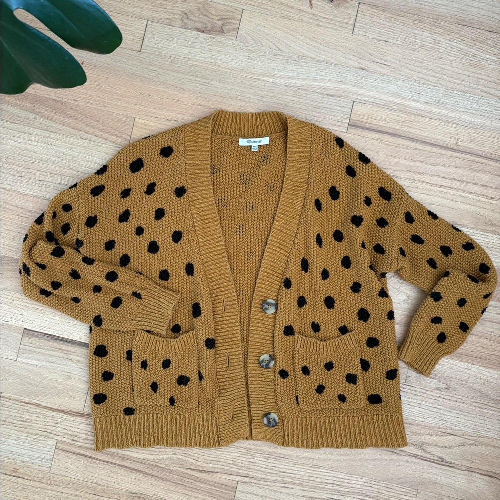 Madewell Polka Dot Cardigan